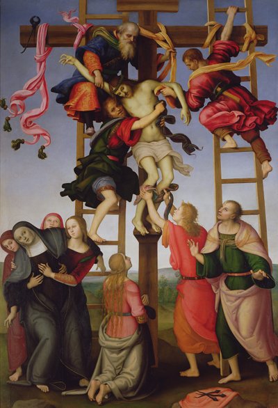 De kruisafneming, 1503-7 door F. and P.Perugino Lippi